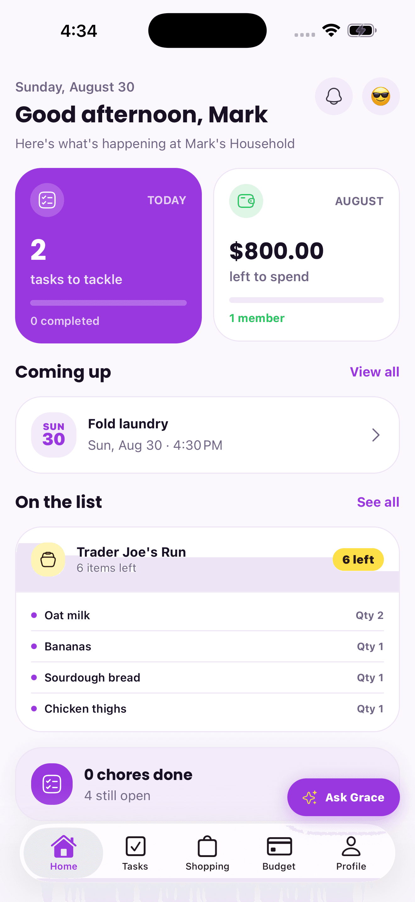 PawsomeList home screen